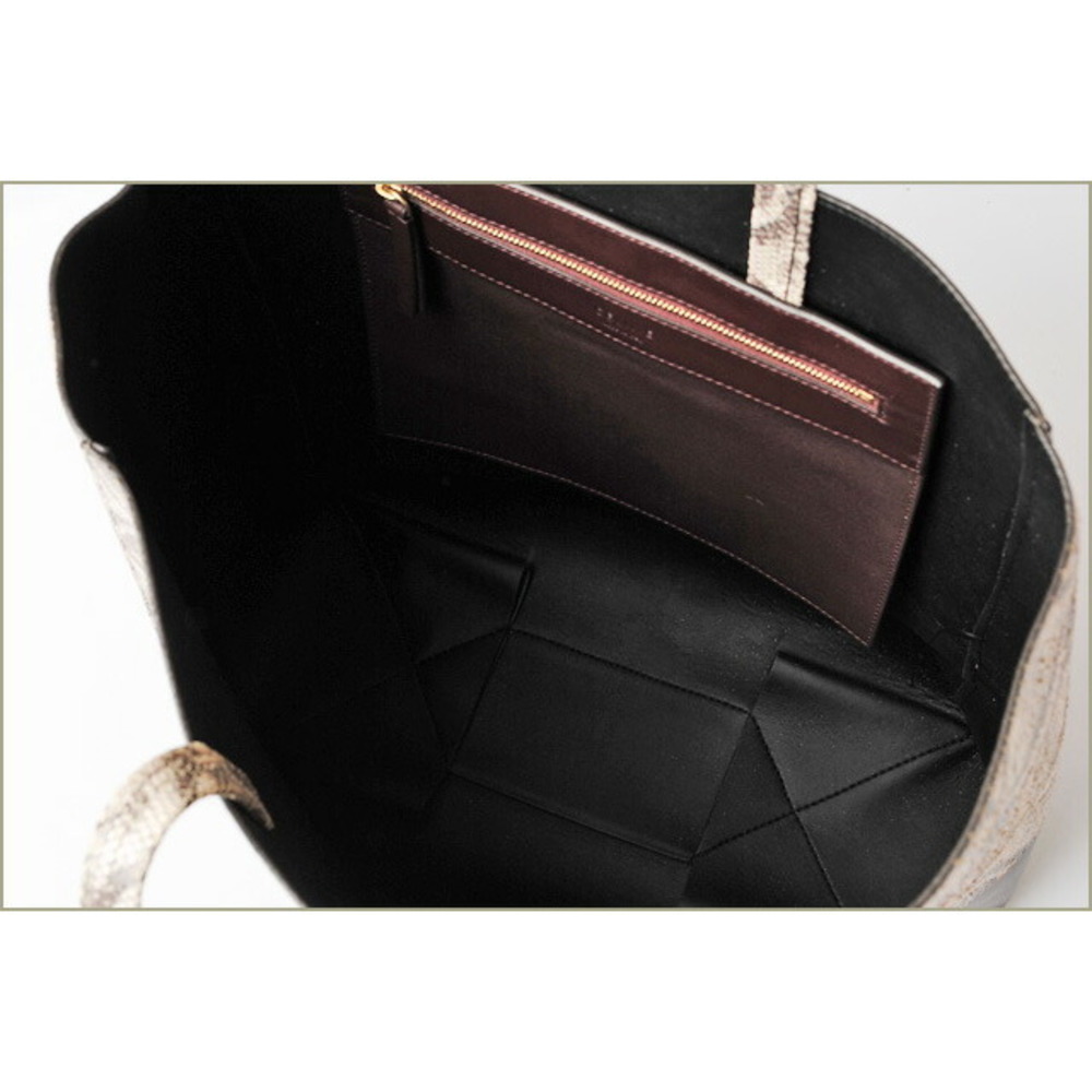 Celine Tote Bag Cabas Python Pattern Brown Beige - image 5